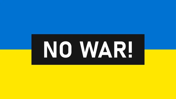 Никакой Войны Конфликт Между Россией Украиной Нападение Украину Флаг Украины — стоковый вектор