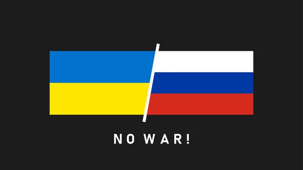 Kein Krieg Konflikt Zwischen Russland Und Der Ukraine Angriff Auf — Stockvektor