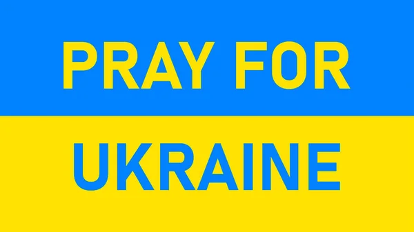 Betet Für Die Ukraine Flagge Der Ukraine Konflikt Zwischen Russland — Stockvektor