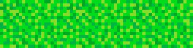 Piksel arkaplan. Soyut yeşil arkaplan. 8-bit tarzı. Video oyunu. Vektör illüstrasyonu