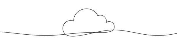 Μια Γραμμή Εικονίδιο Σύννεφο Συνεχής Γραμμή Εικονογράφηση Διανύσματος — Διανυσματικό Αρχείο