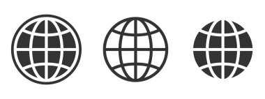 Web sitesi simgeleri ayarlandı. - İnternet. Vektör illüstrasyonu