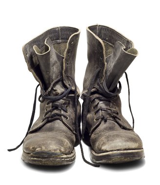 Old military boots clipart