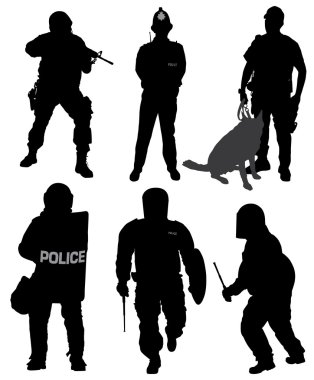 Policeman Silhouette clipart