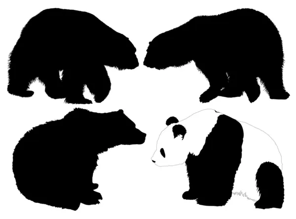 Silhouette d'ours — Image vectorielle