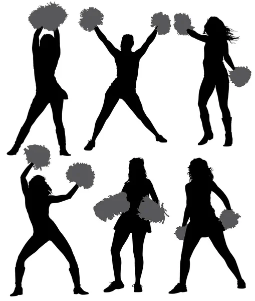 Cheerleader-Silhouette — Stockvektor