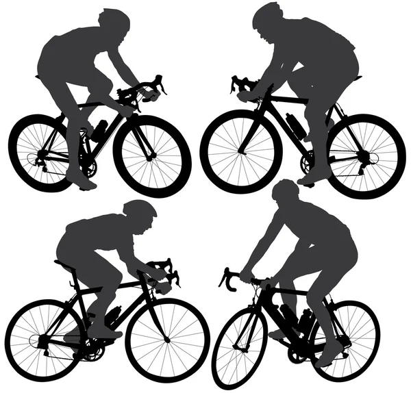 Cycling Silhouette — Stock Vector