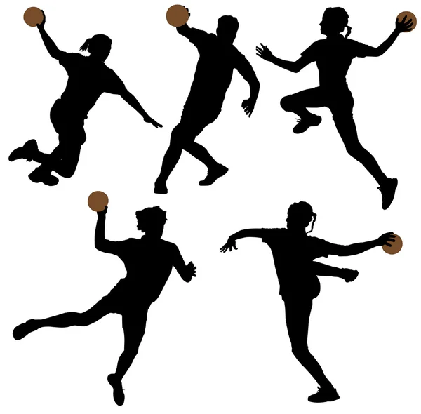 Handball Silhouette — Stock Vector