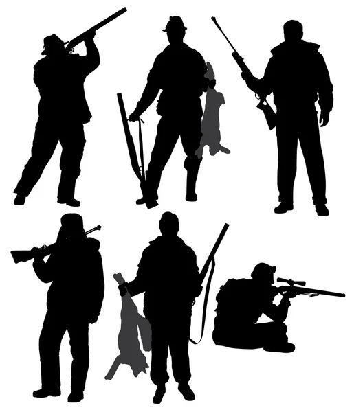 Silhouette Hunter — Image vectorielle