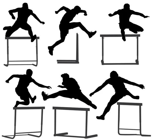 Silhouette Hurdler — Image vectorielle