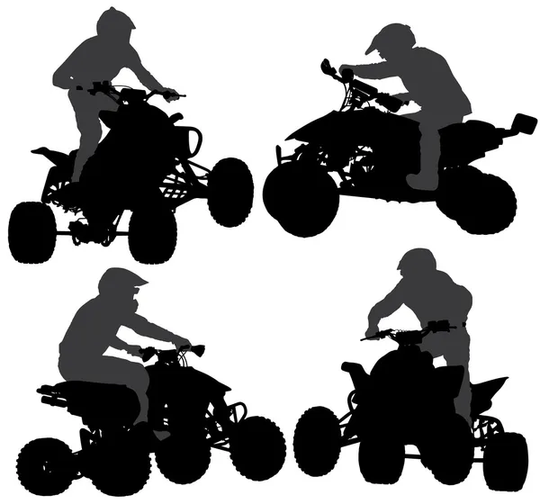 Quadbike Silhouette — Stock Vector