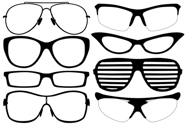 Silueta de gafas — Vector de stock