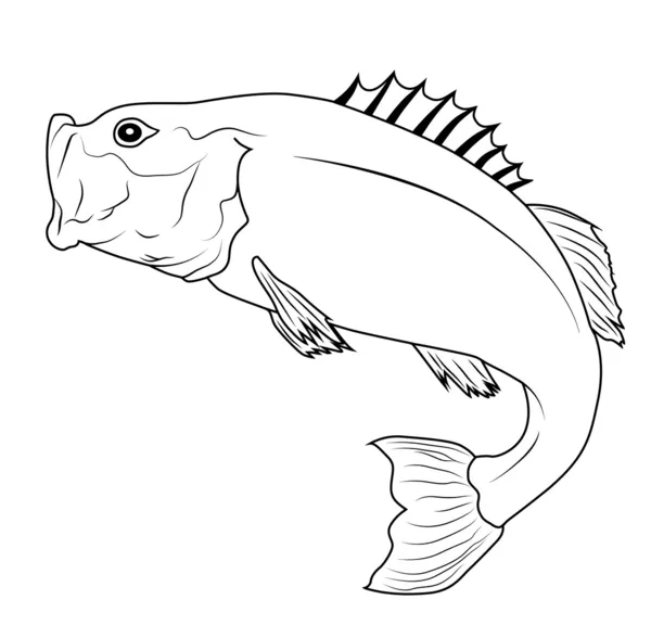 Poisson sautant — Image vectorielle