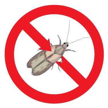 Moth pest is prohibited. clipart