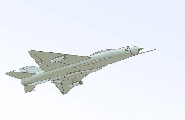 МиГ-21 (Fishbed) ) — стоковый вектор