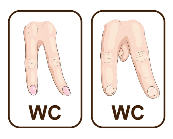 WC. Gender symbols. — Stock Vector