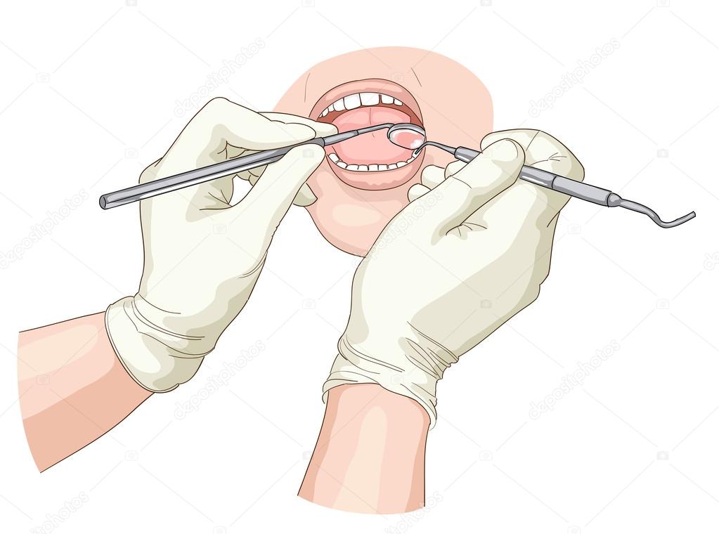 Treatment at the stomatologist.