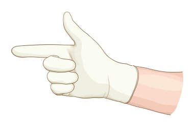 el proktologla ile lateks eldiven.