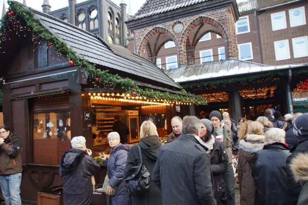 Luebeck Mercado de Natal — Fotografia de Stock