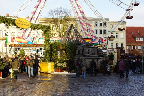 Luebeck julmarknad — Stockfoto