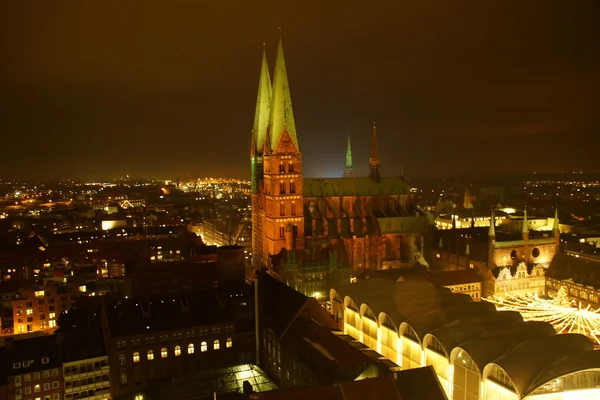 Luebeck julmarknad — Stockfoto