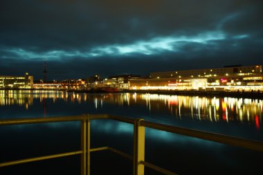 Kiel ışıklı manzarası, gece