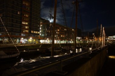 Kiel ışıklı manzarası, gece