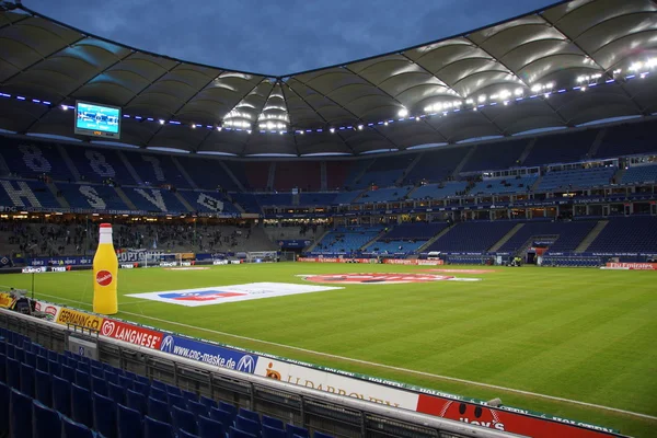 Die hsv arena während des Spiels hamburg gegen frankfurt — Stockfoto