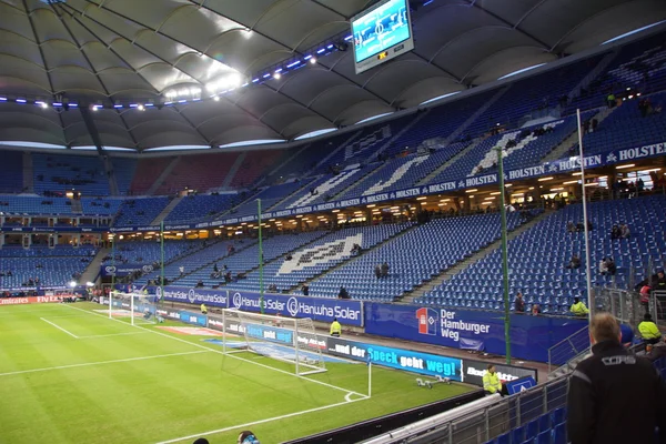 De hsv arena tijdens het spel hamburg vs. frankfurt — Stockfoto