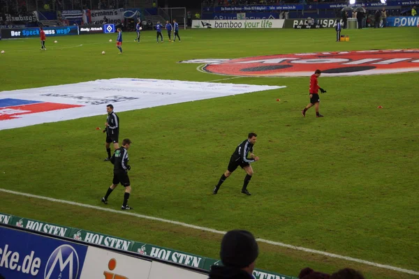 Refs värmer upp — Stockfoto