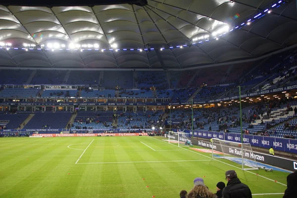 El HSV Arena durante el partido Hamburgo vs. Frankfurt — Foto de Stock