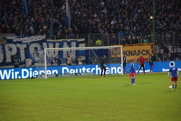 El jugador del Hamburgo Sport Club HSV se están calentando — Foto de Stock