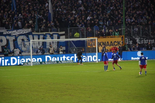 Die Spieler des Hamburger Sportvereins hsv wärmen sich auf — Stockfoto