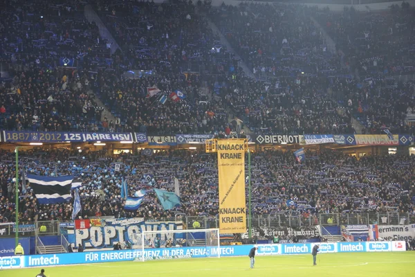 Hsv arenan under spelet hamburg vs frankfurt — Stockfoto