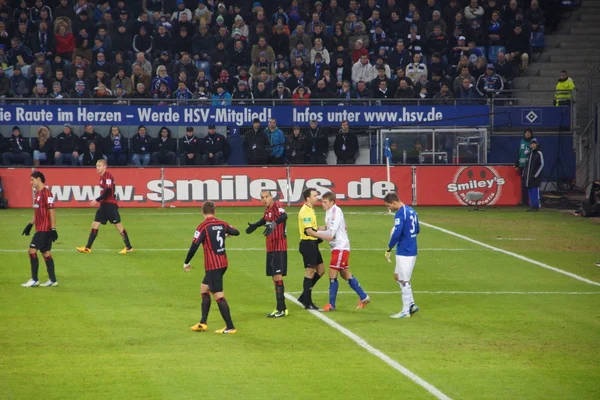 O jogo de futebol Hamburgo vs. Frankfurt — Fotografia de Stock
