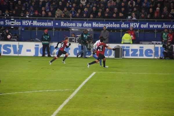 Das fußballspiel hamburg vs. frankfurt — Stockfoto