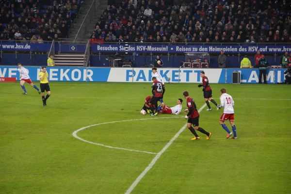 El partido de fútbol Hamburgo vs Frankfurt —  Fotos de Stock