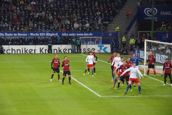 El partido de fútbol Hamburgo vs Frankfurt — Foto de Stock