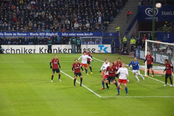 O jogo de futebol Hamburgo vs. Frankfurt — Fotografia de Stock