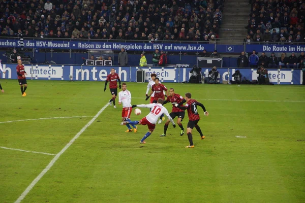 La partita di calcio Amburgo contro Francoforte — Foto Stock