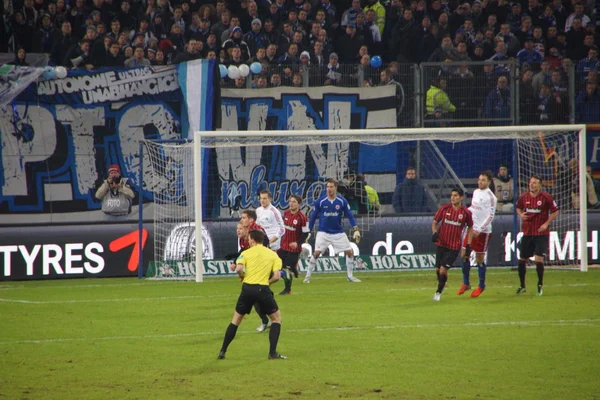 Das fußballspiel hamburg vs. frankfurt — Stockfoto