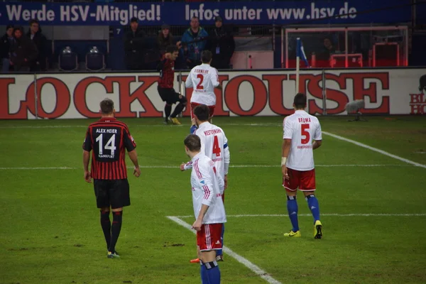 O jogo de futebol Hamburgo vs. Frankfurt — Fotografia de Stock