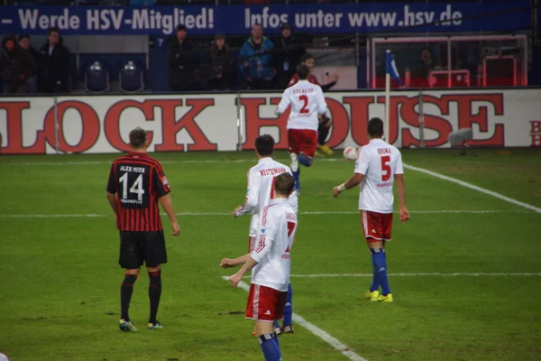 El partido de fútbol Hamburgo vs Frankfurt —  Fotos de Stock