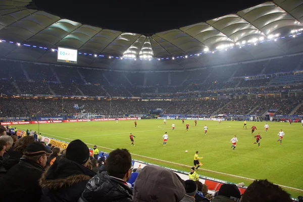 A labdarúgó játék Hamburg vs. Frankfurt Stock Kép