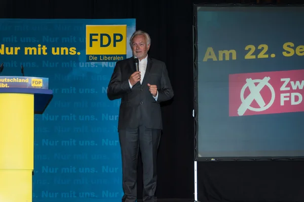 The famous FDP politician and parliamentary candidate Wolfgang Kubicki — Stock Photo, Image