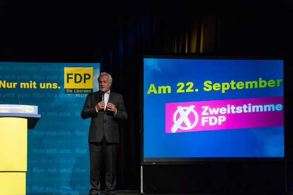 The famous FDP politician and parliamentary candidate Wolfgang Kubicki — Stock Photo, Image