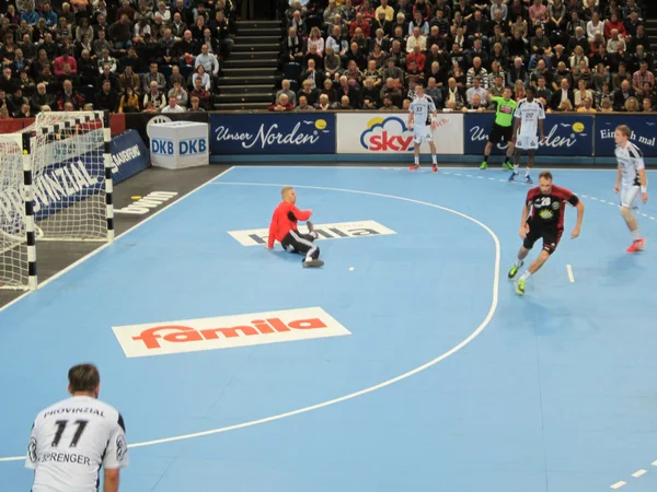 Thw kiel vs tus n.-lübbecke am 28.11.2013 — Stockfoto