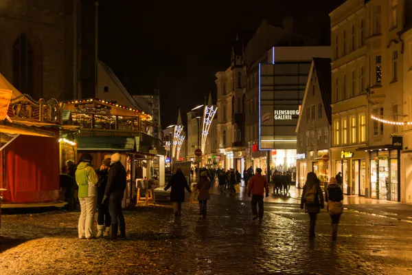 Vánoční trh na flensburg — Stock fotografie