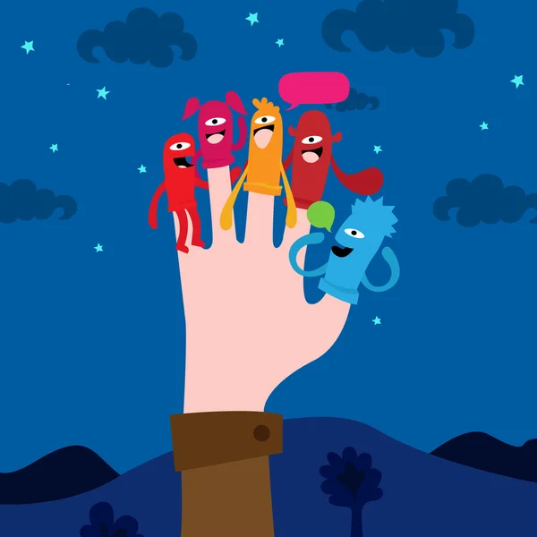 komik parmak kuklalar