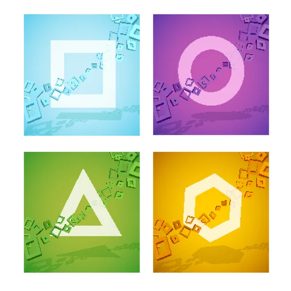 renkli geometrik şekiller